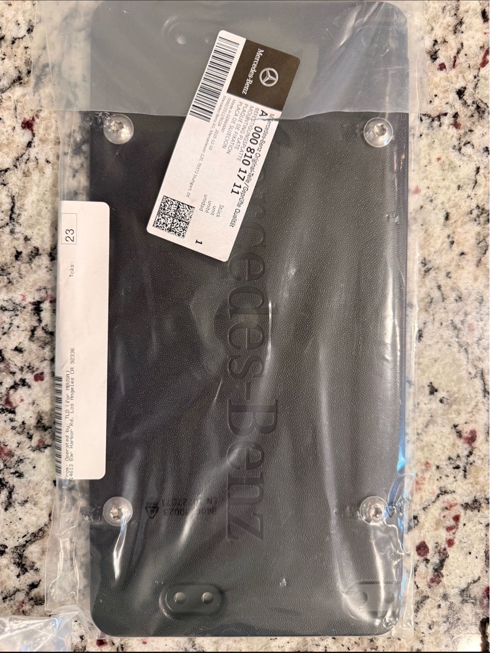 Mercedes-Benz Black Leatherette Document Holder - Branded Cover